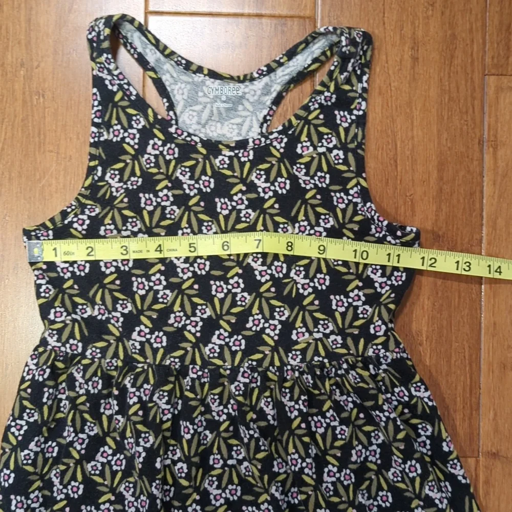 Gymboree Black Floral Racer Back Sundress Girls Size Small